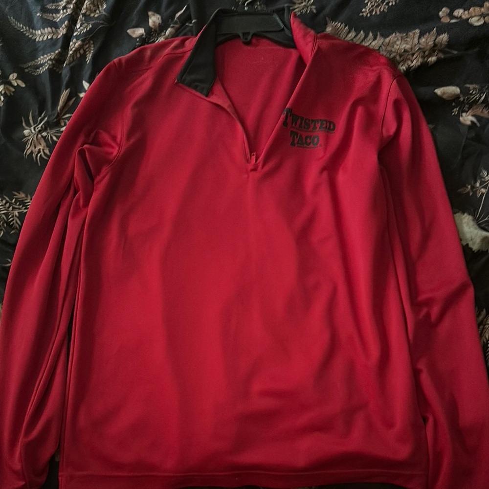 Red Twisted Taco Pullover